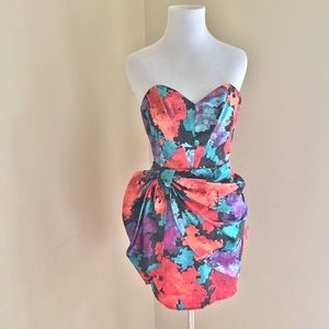 ASOS Strapless Multicolored Mini Dress NWT